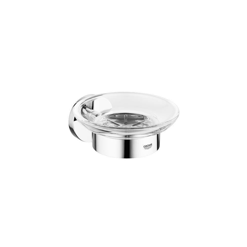 GROHE Essentials Wall-Mounted Soap Dish with Holder in StarLight Chrome 40444001