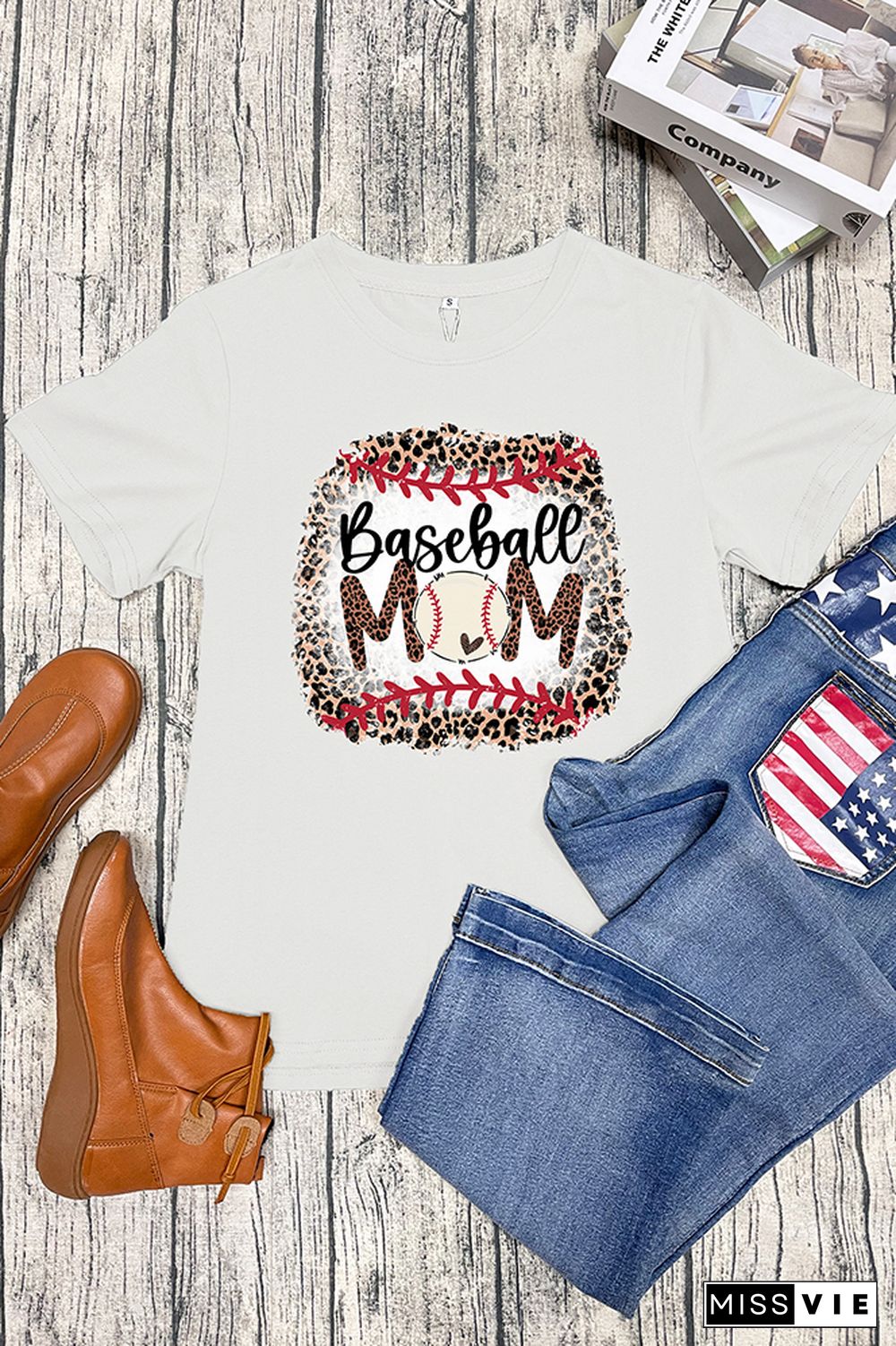 Baseball Mom Short Sleeve Graphic Tee Wholesale