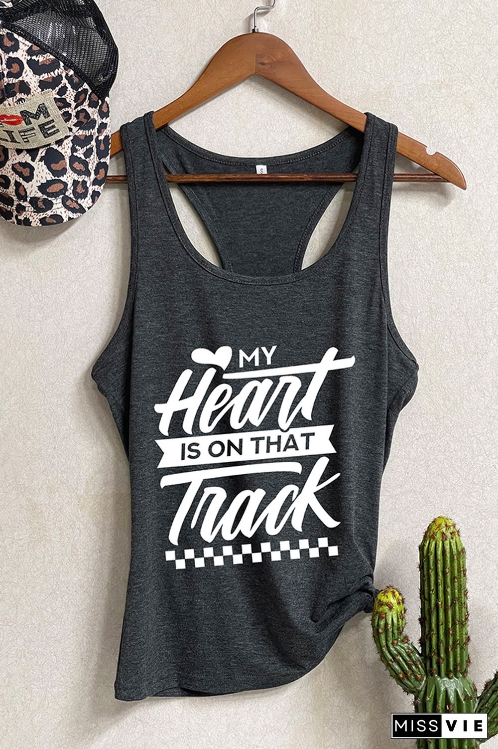 My Heart Is On That Track Tank Top Wholesale