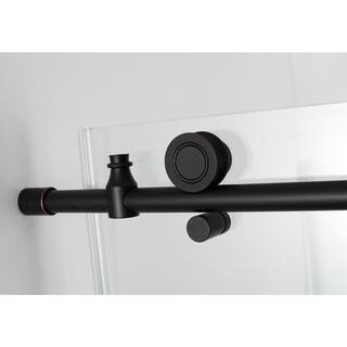 Aston Kamaya 56 - 60 in. x 76 in. Completely Frameless Sliding Shower Door in Matte Black Left Opening SDR984WFEZ-MB-60-10-L