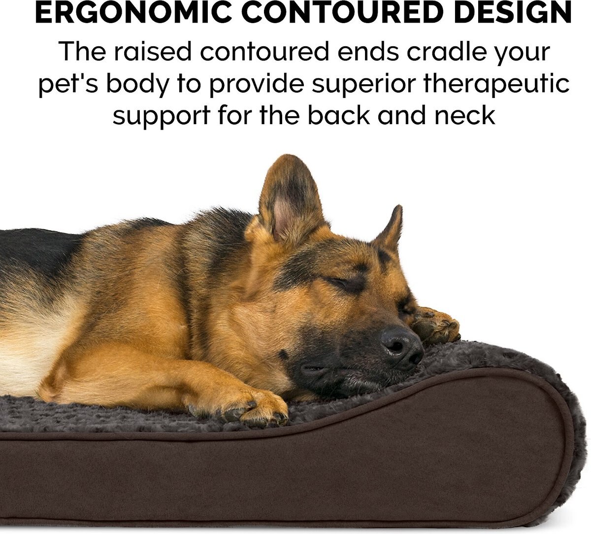 FurHaven Ultra Plush Luxe Lounger Cooling Gel Dog Bed w/Removable Cover