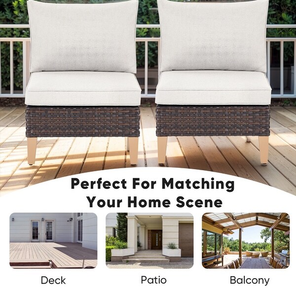 Outdoor Sectional Patio Sofa with Cushion