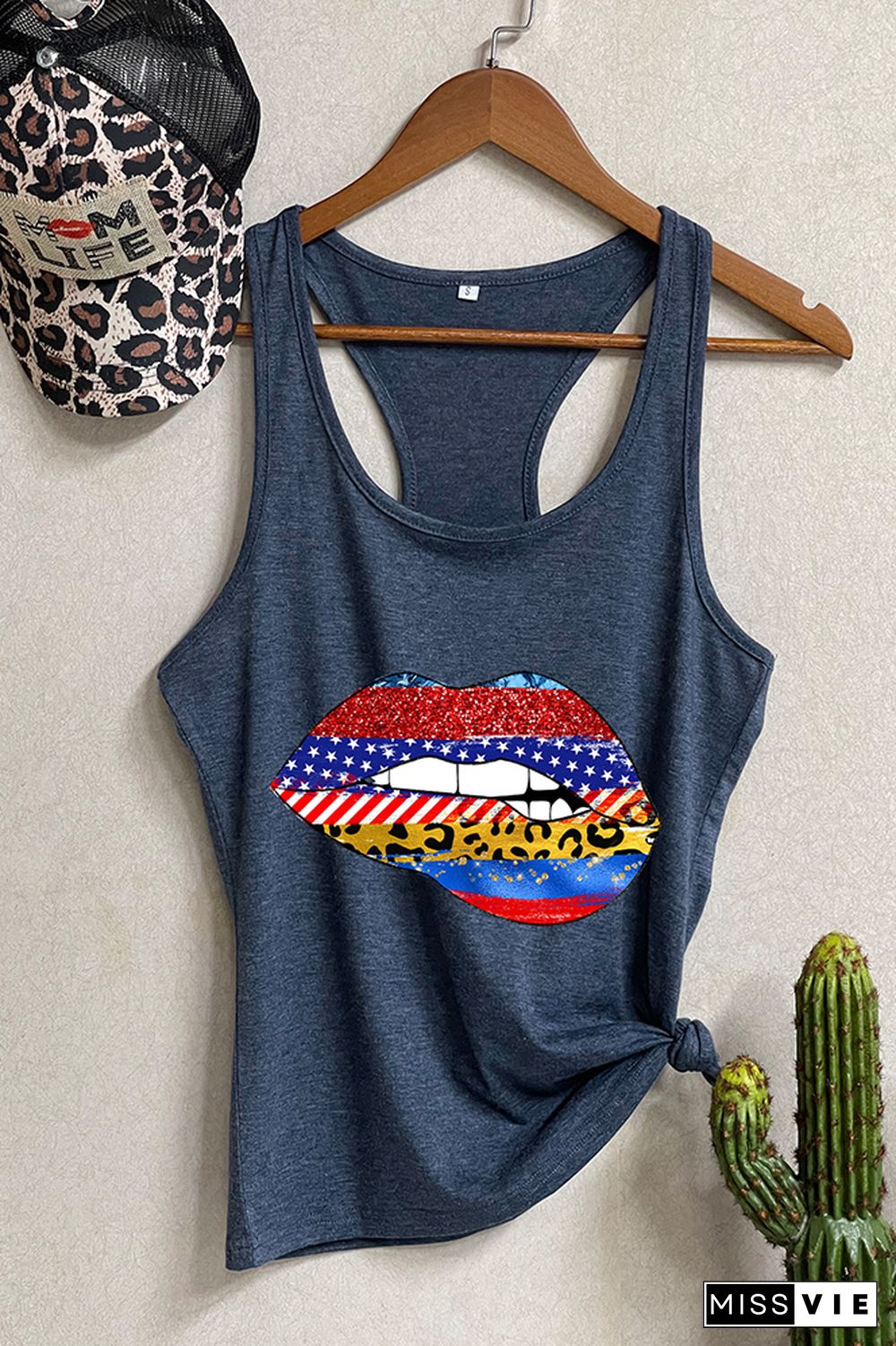 Patriotic Lips Graphic Tee Wholesale