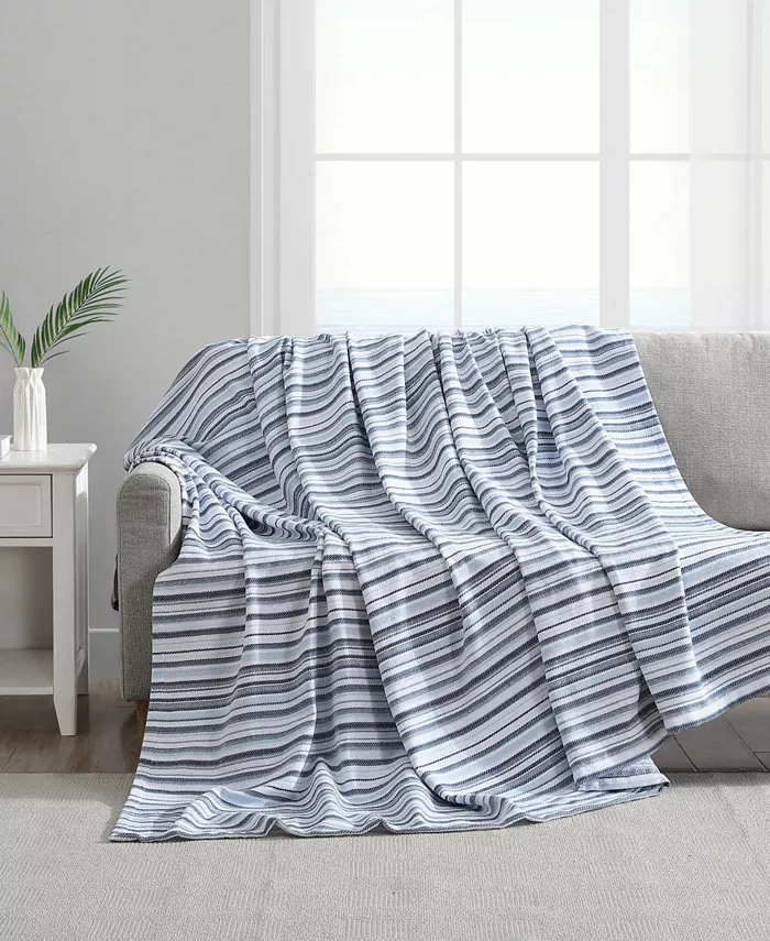 Nautica Pembroke Yarn Dyed Cotton Reversible Blanket， Full Queen