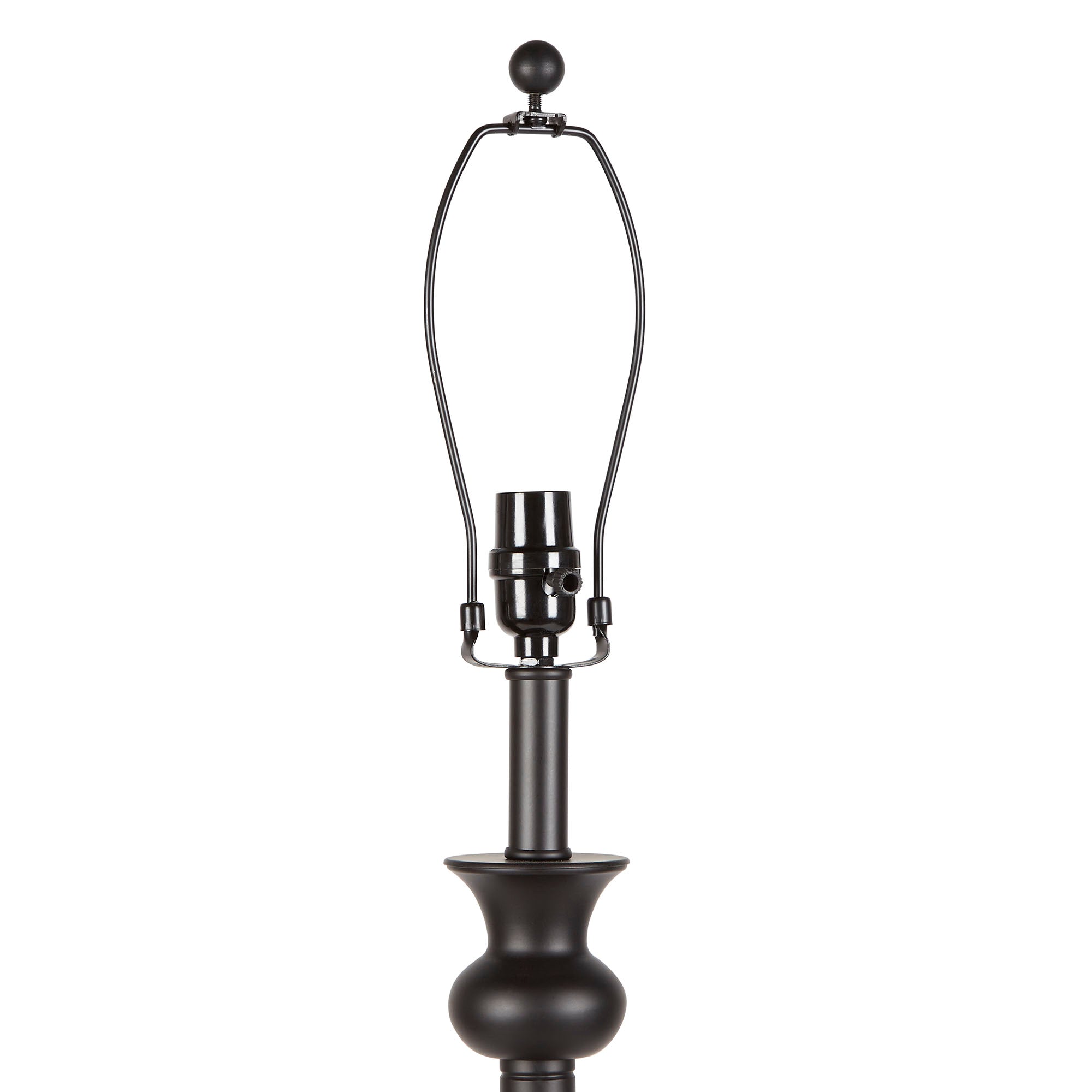 Mainstays Black Metal Table Floor Lamp with White Shade