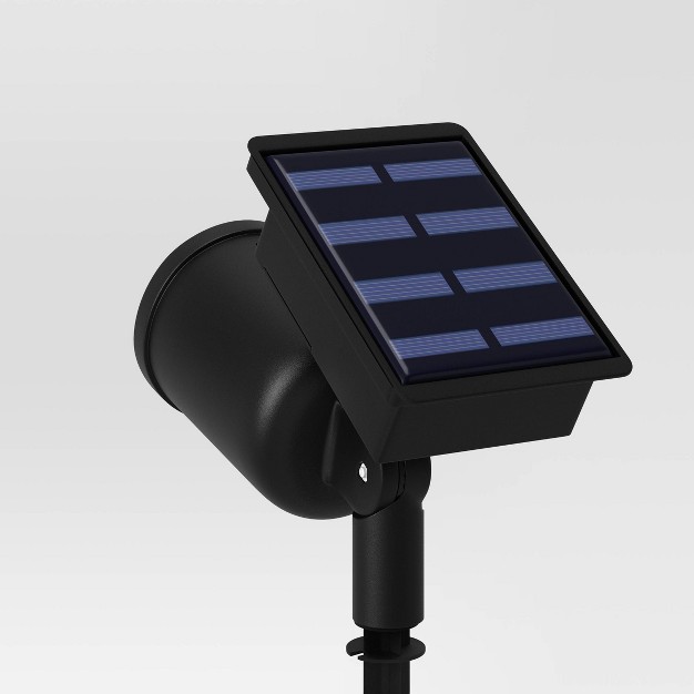 Short Solar Led Outdoor Spot Light Matte Black