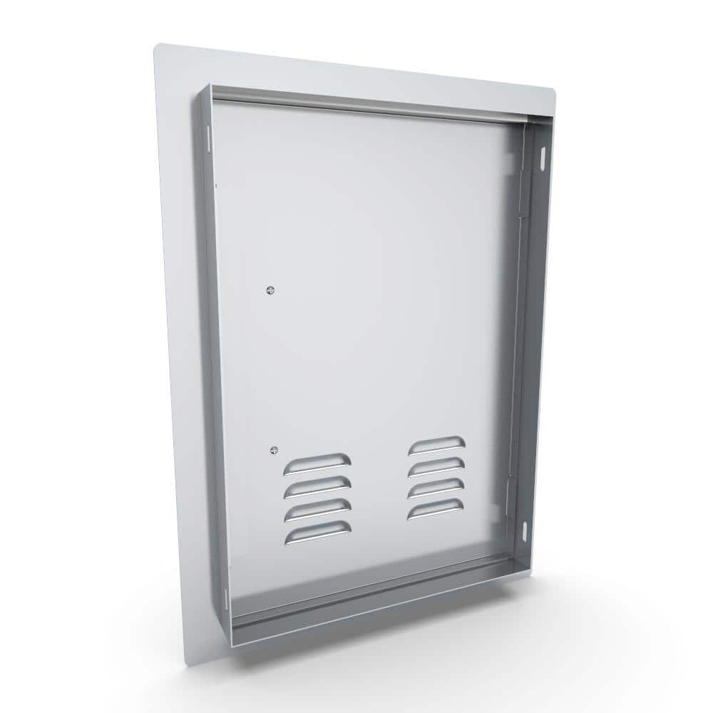 Sunstone Classic Series 17 in. x 23 in. 304 Stainless Steel Left Swing Vertical Vented Door A-DV1420-L