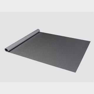 Diamond Deck 7.5 ft. x 20 ft. Charcoal Textured PVC Large Car Mat 86720