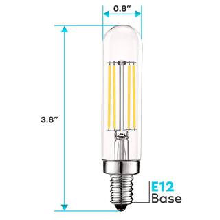 LUXRITE 60-Watt Equivalent T6 T6.5 Dimmable Edison LED Light Bulbs 5-Watt UL Listed 4000K Cool White (6-Pack) LR21658-6PK