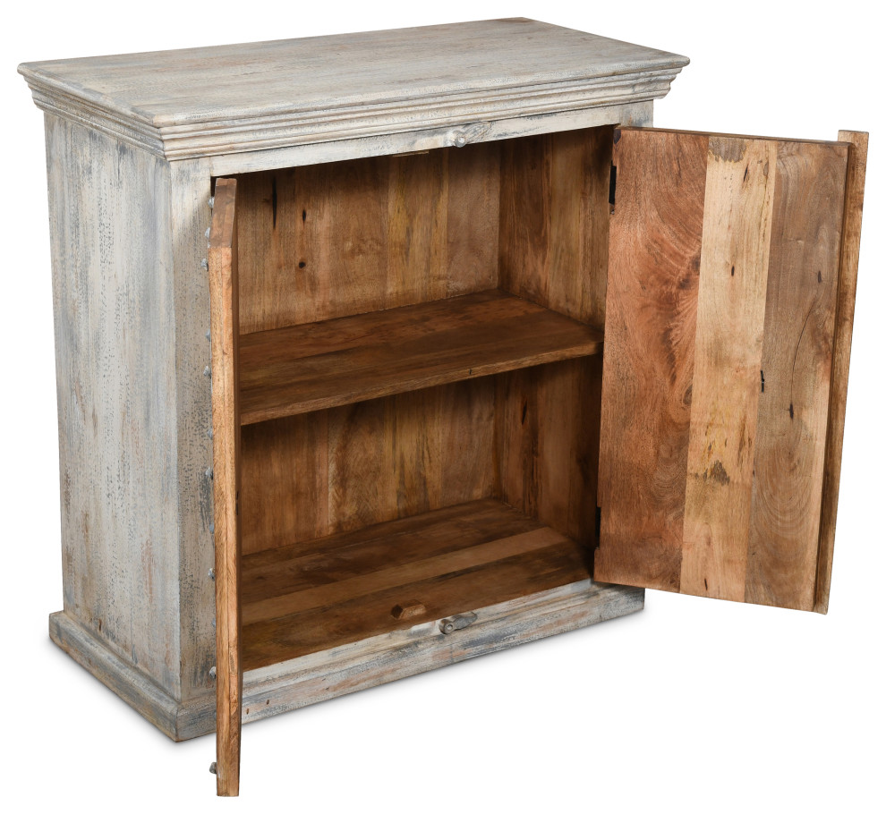 Dale Distressed Antique 2 Door Accent Cabinet   French Country   Accent Chests And Cabinets   by Timbergirl  Houzz