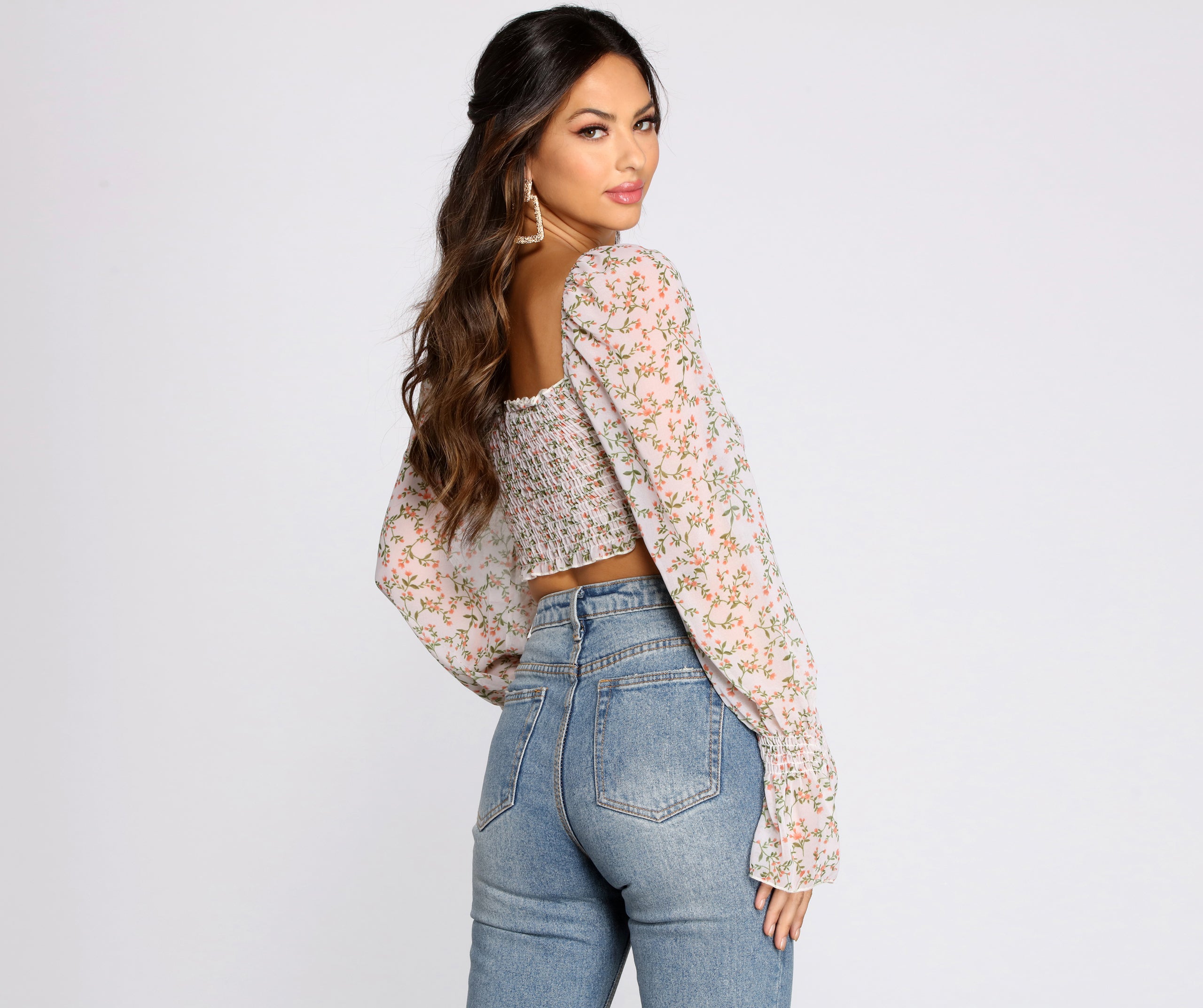 Flowy In Floral Crop Top