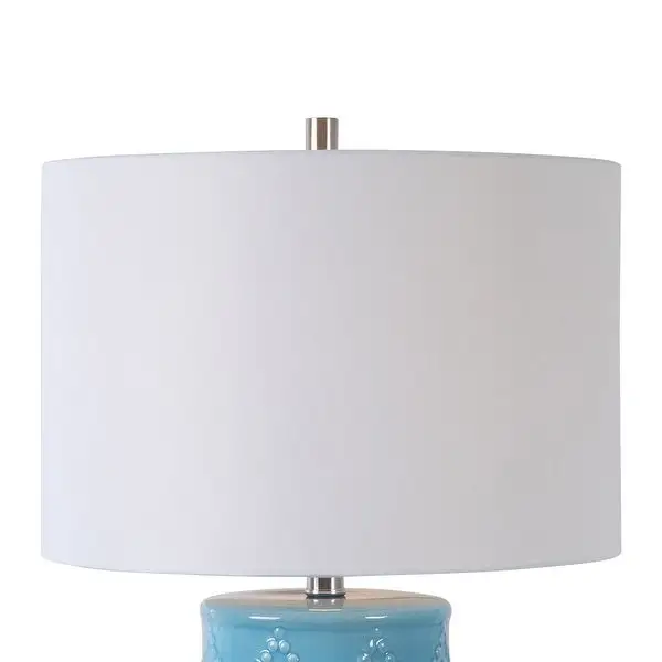 Sky Blue Ceramic 1-light Table Lamp