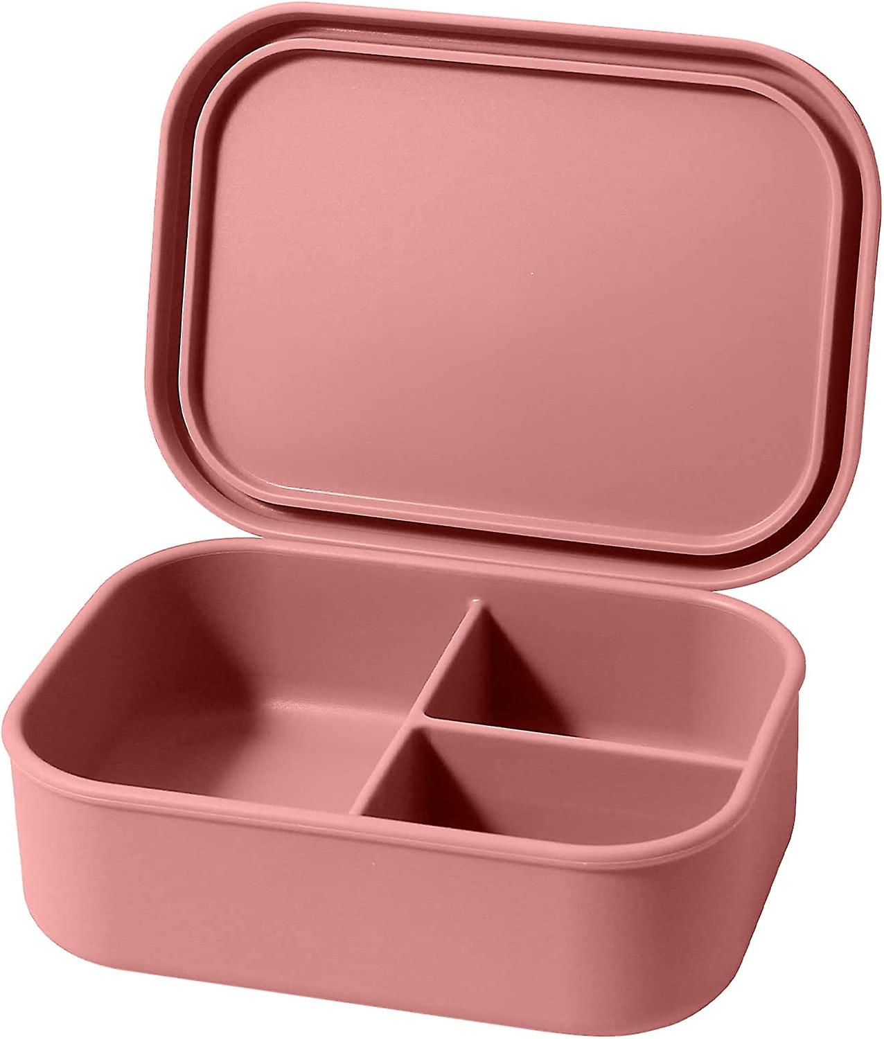 Silicone Bento Boxes Lunch Container， Shucheng Leak-proof Lunch Container， Bpa-free， Dishwasher Safe (light Red)