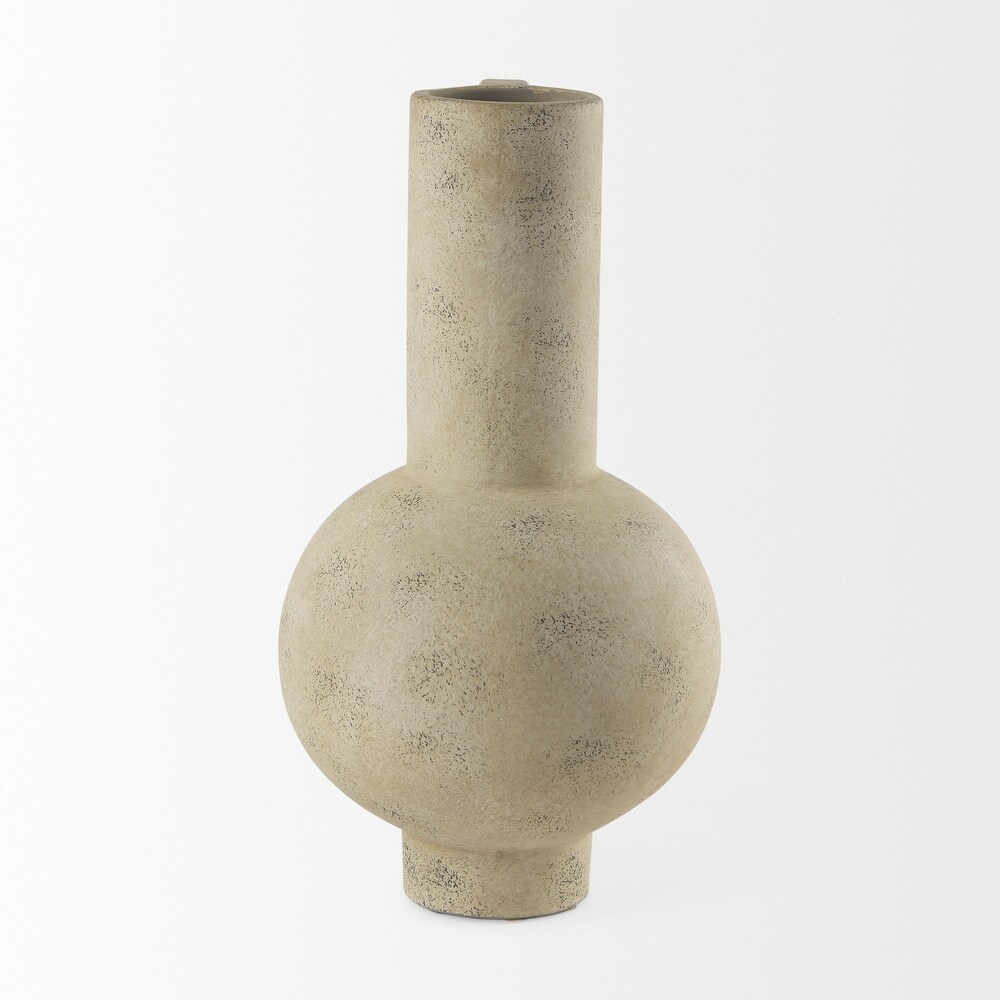 Sariah Beige Ceramic Vase (13\