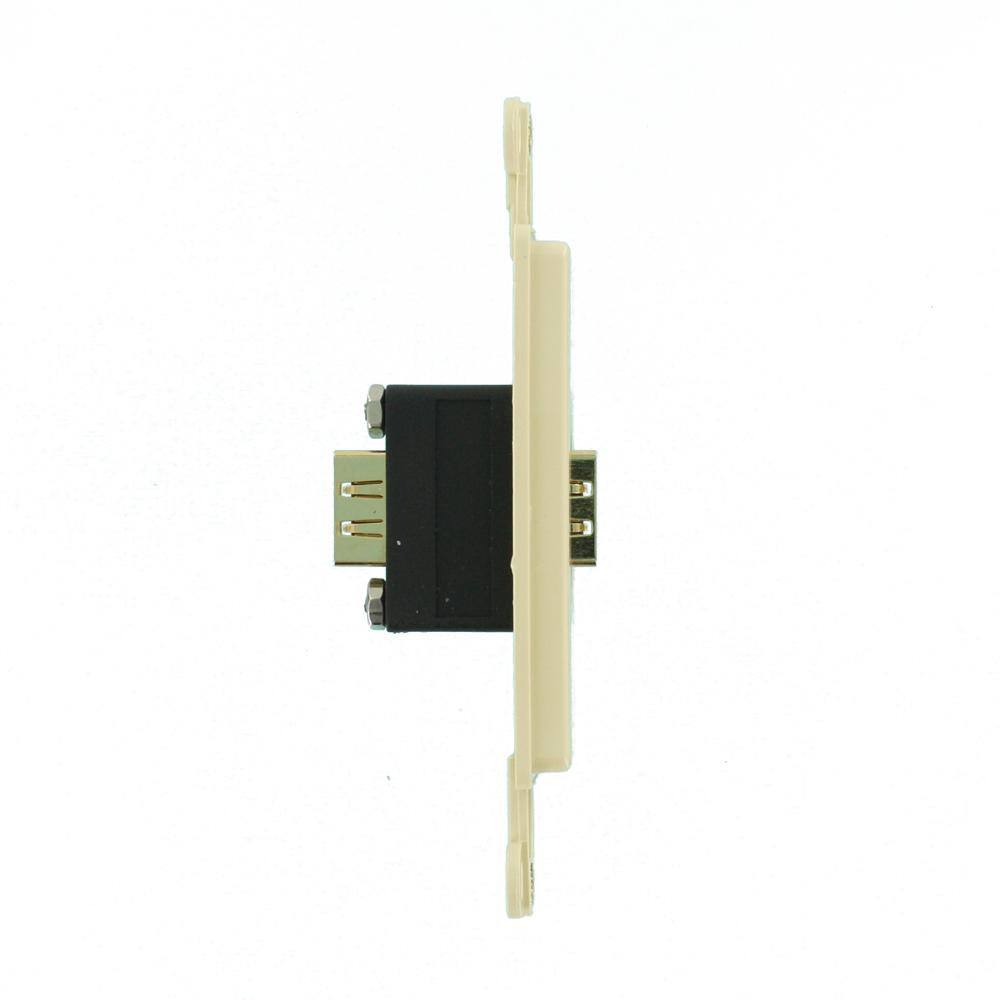 Leviton Decora Insert with QuickPort HDMI Feedthrough Connector Ivory 41647-I