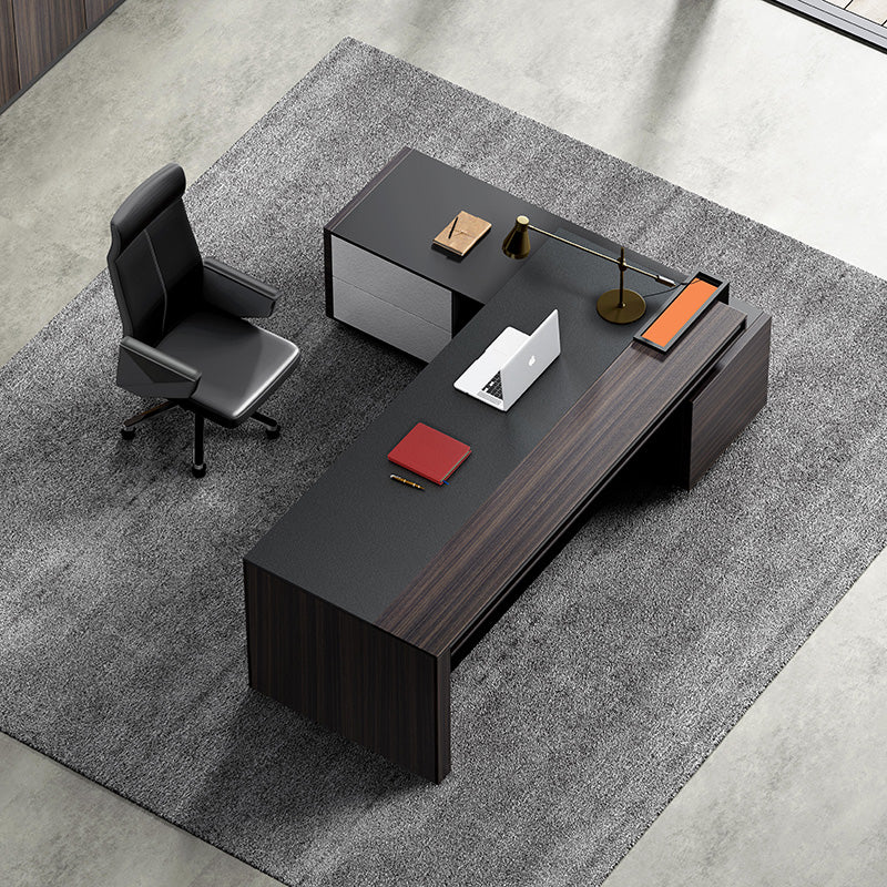 RADDIX Executive Desk with Left Return 1.8M - Dark Brown