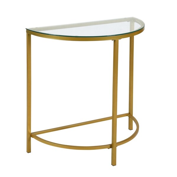 Silver Orchid Love Gold Half Round Console