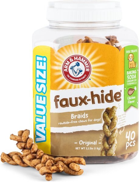 Arm and Hammer Faux-Hide Braids Dental Dog Treats