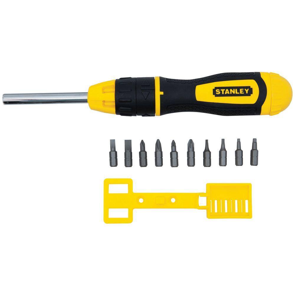 Stanley 3 in. Multi-Bit Ratcheting Screwdriver 68-010