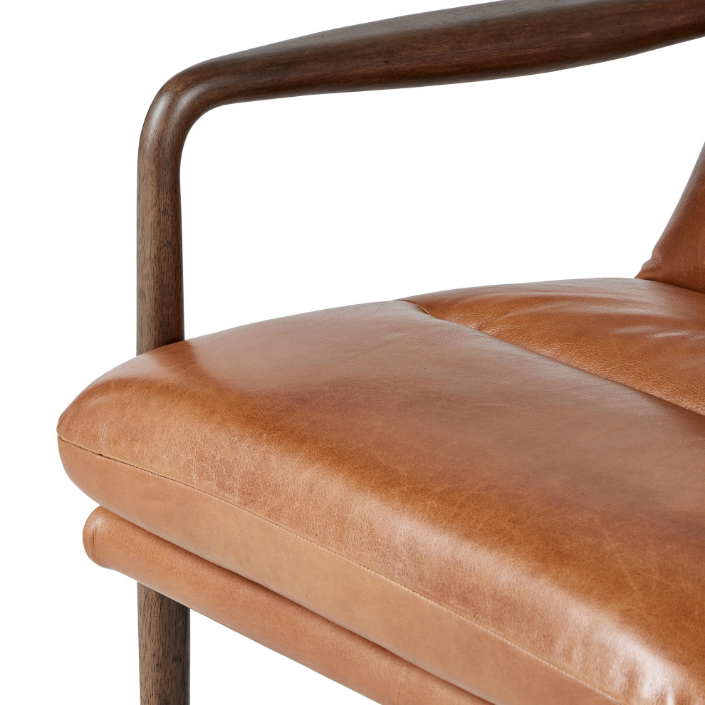 Rhodes Chair Dakota Tobacco   Midcentury   Armchairs And Accent Chairs   by Zin Home  Houzz