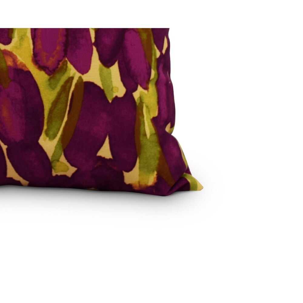 Sunset Tulip Garden 20 inch Floral Decorative Outdoor Pillow