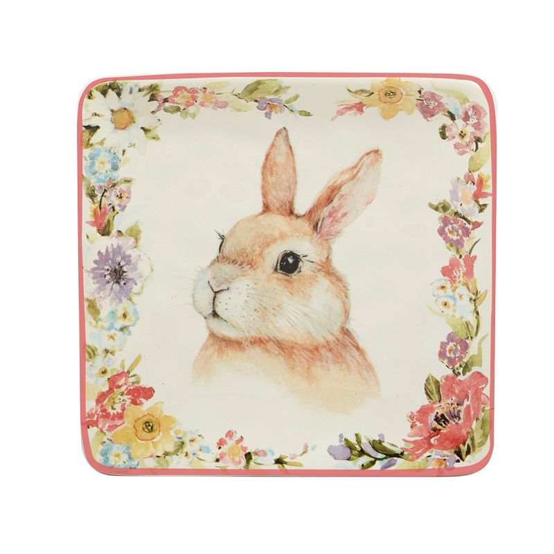 Certified International Easter Garden 4-pc. Canape Plate Set