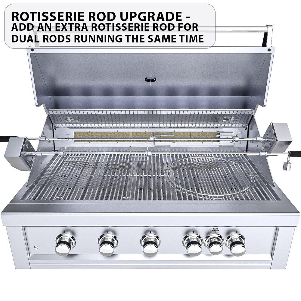 Sunstone Ruby 42-Inch 5-Burner Built-In Propane Gas Grill With Pro-Sear And Rotisserie