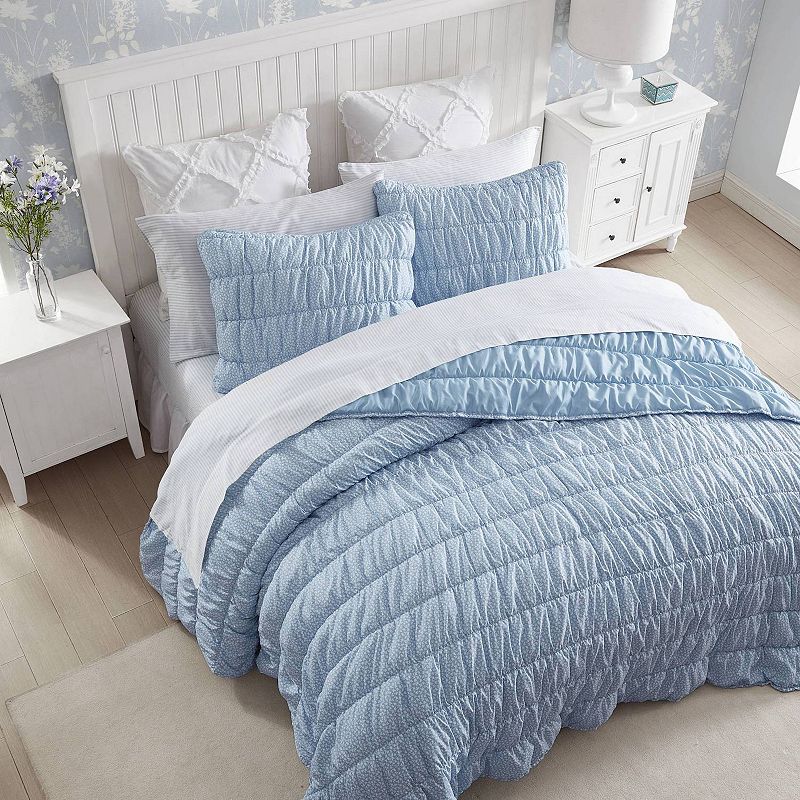 Laura Ashley Amalia Microfiber Quilt Set with Shams