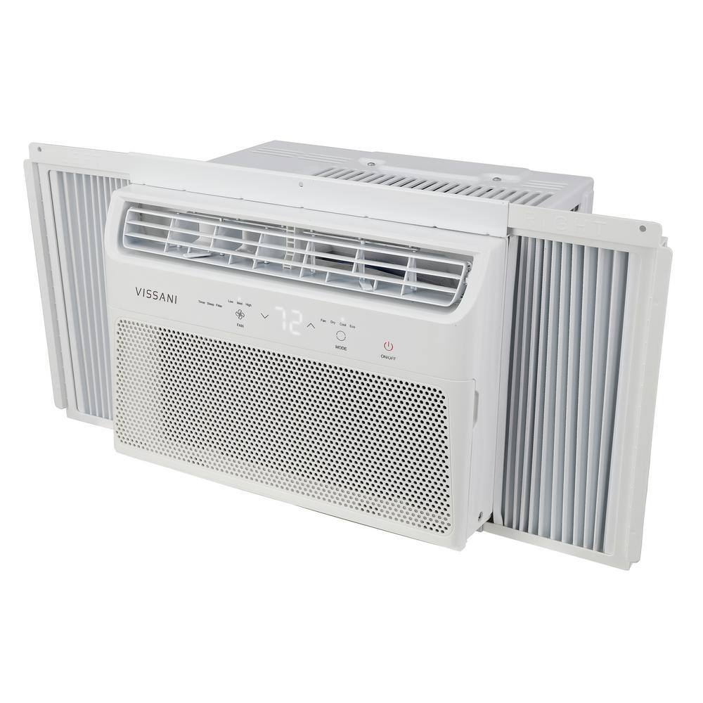 Vissani 6000 BTU 115-Volt Window Air Conditioner for 250 sq. ft. Rooms in White VWA06