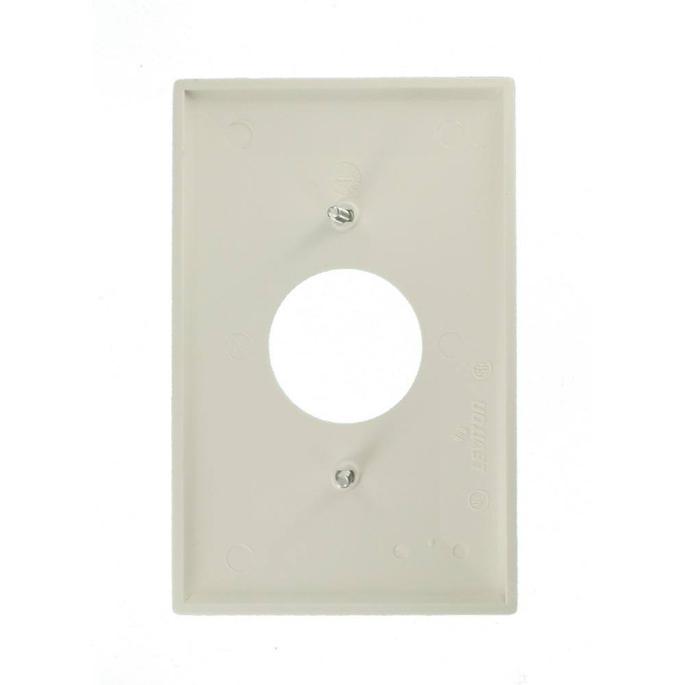 Leviton 1-Gang Midway Single 1.406 in. Hole Wall Plate White R52-00PJ7-00W