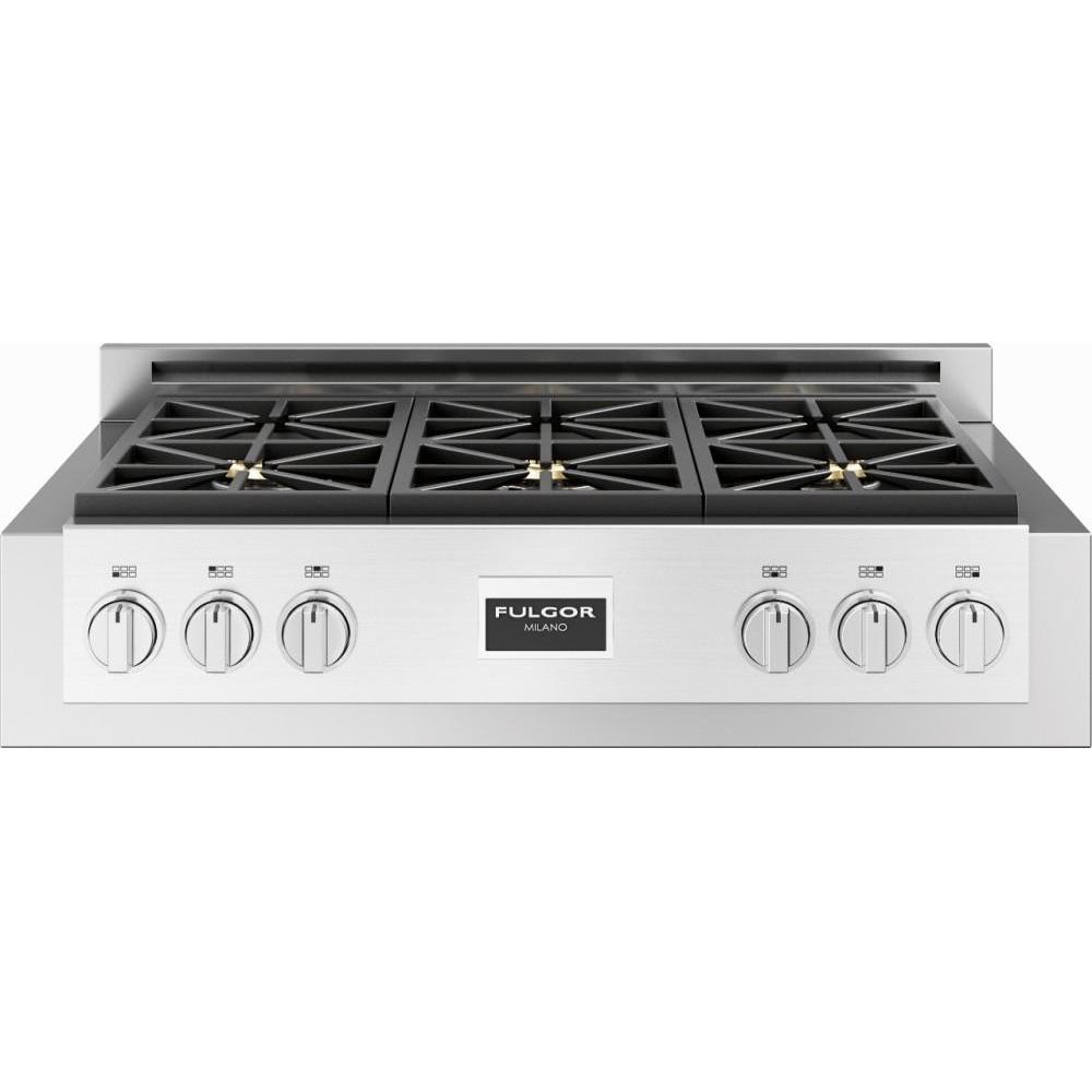 Fulgor Milano 36-inch Buit-in Gas Rangetop with 6 Burners F6GRT366S1