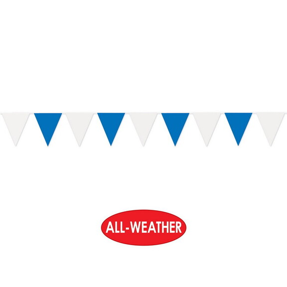 Beistle 50702 BW Blue   White Pennant Banner  all ...