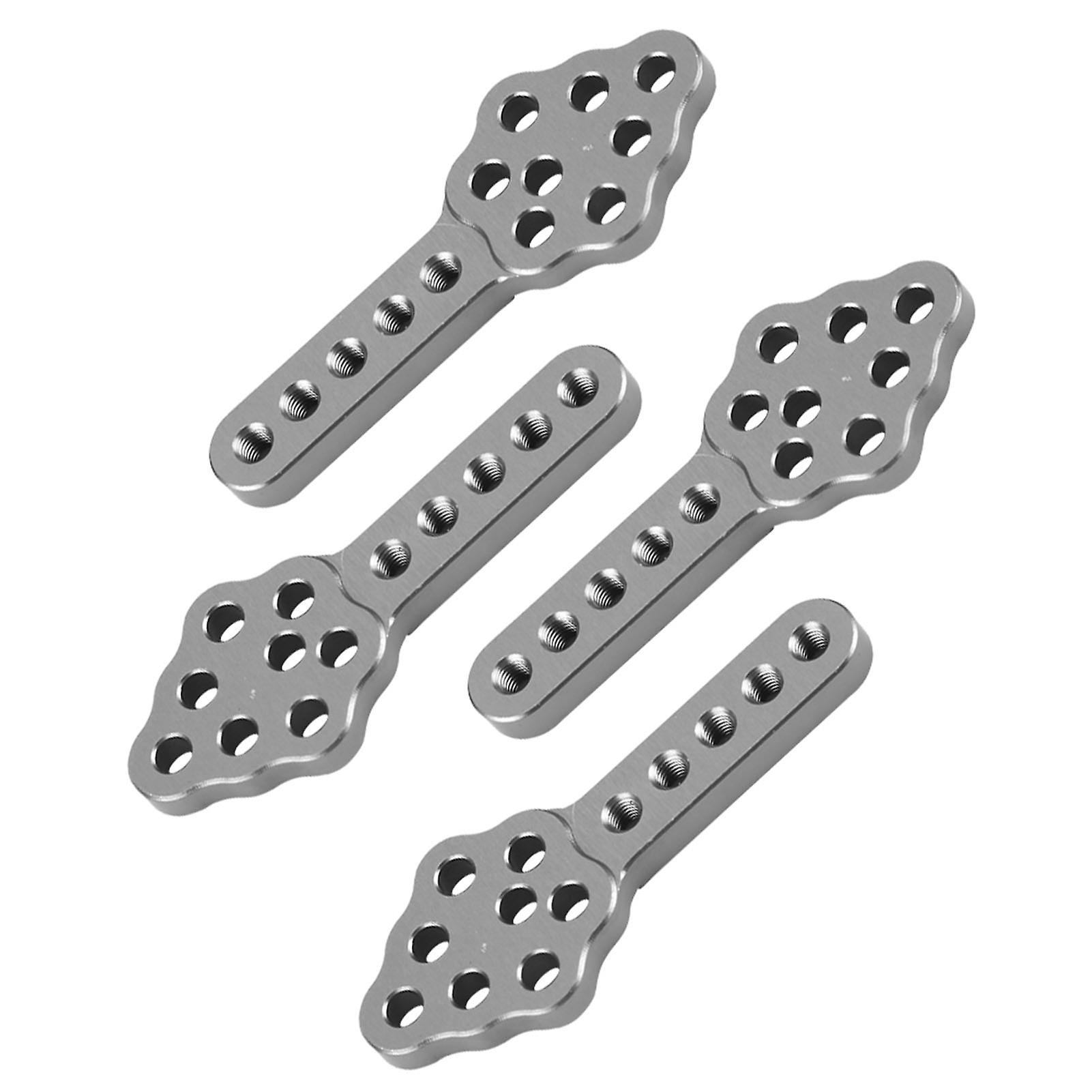 4pcs/set Rc Car Shock Absorber Mount Plate Adjustable Height For 1/10 Crawler (titanium Color)