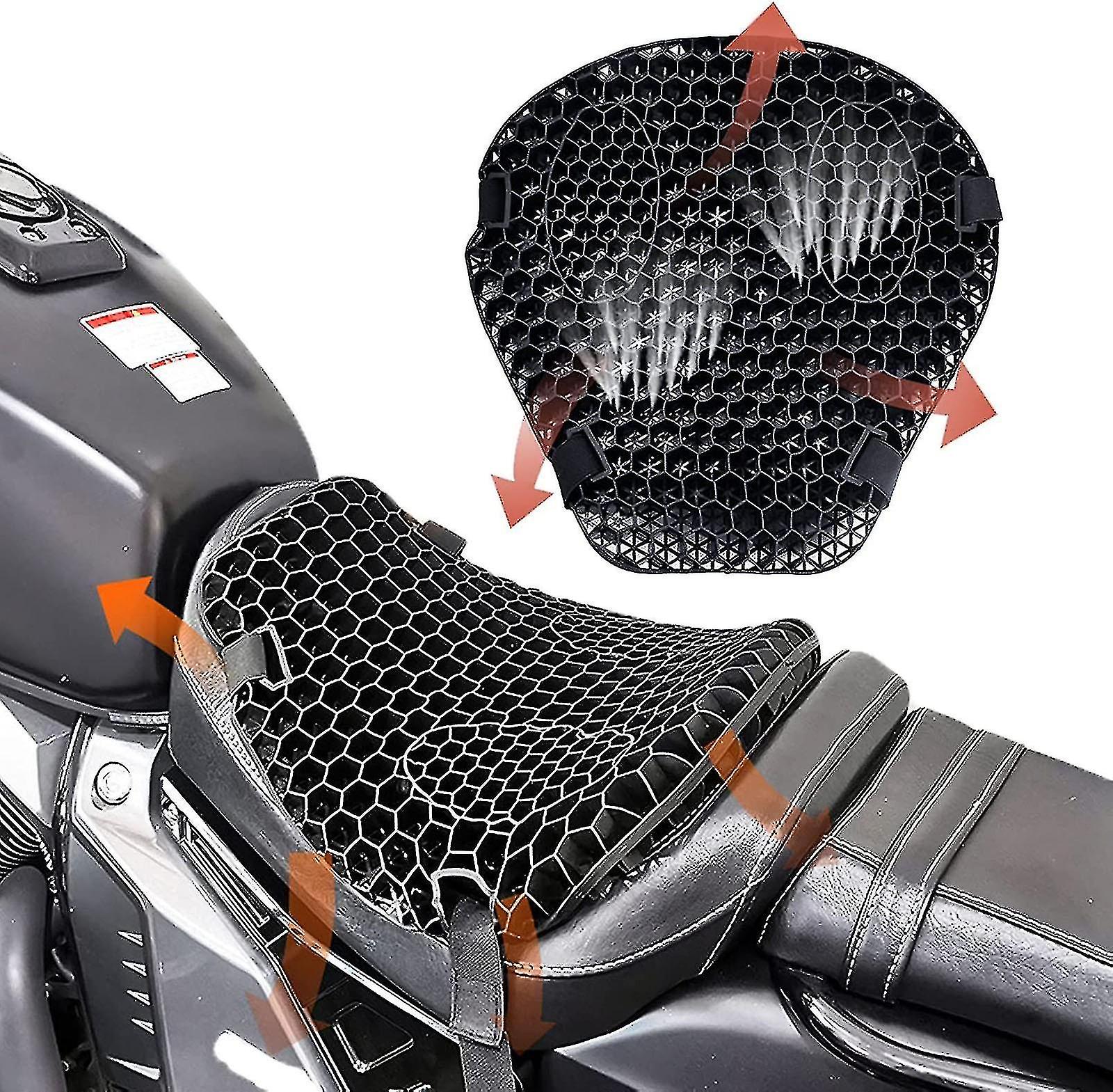 Moto 3d Honeycomb Shock Seat Honeycomb Cushion Motorcycle Cover Shock Relief Massagebreathable Seat Cushion