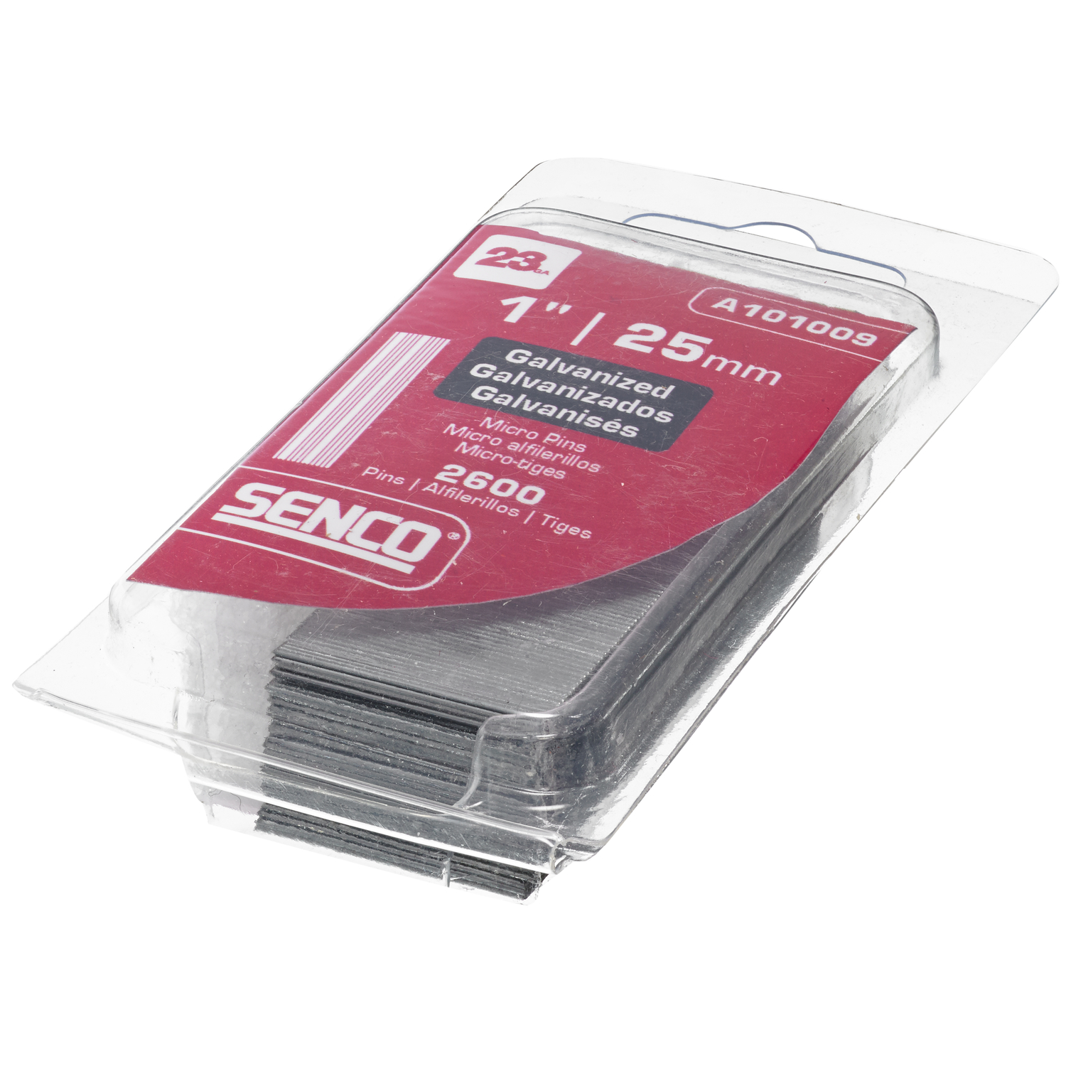 Senco 1 in. 23 Ga. Straight Strip Galvanized Micro Pins 2，600 pk