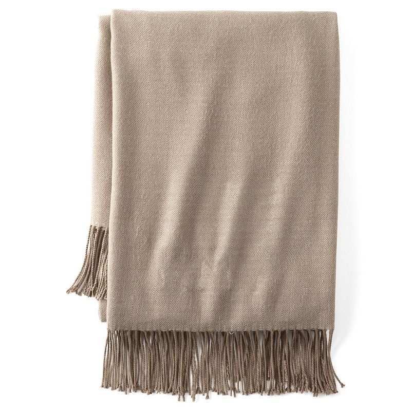 Lands' End CashTouch Herringbone Throw