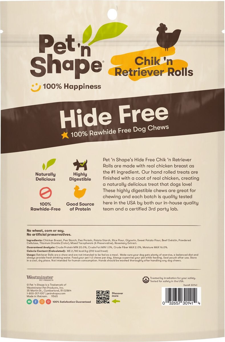 Pet 'n Shape Chik 'n Retriever Roll Dog Treats