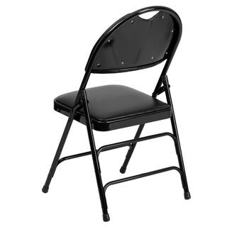 Flash Furniture Black VinylBlack Frame Metal Folding Chair (4-Pack) CGA-HF-15305-BL-HD