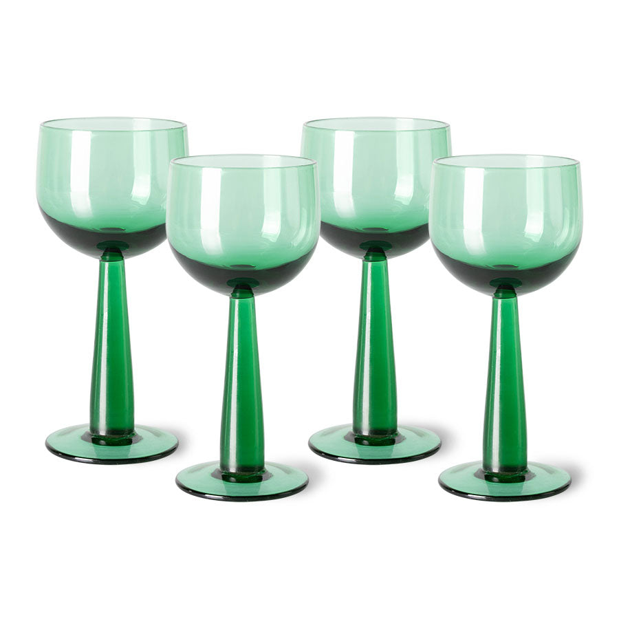 The Emeralds - Fern green wine glass tall (set of 4)