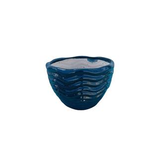 Clay planter Botanical Bower Blue Z781985