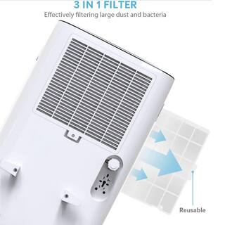 Edendirect 50 pt. 4500 sq.ft. Residential Dehumidifier in. white 24 Hours Timer Child Lock Auto Power Off JHSRY230320003