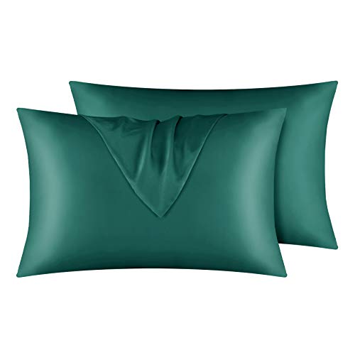 Satin Pillowcase for Hair and Skin, 2 pcs Silky Pillowcases with Envelop Closure