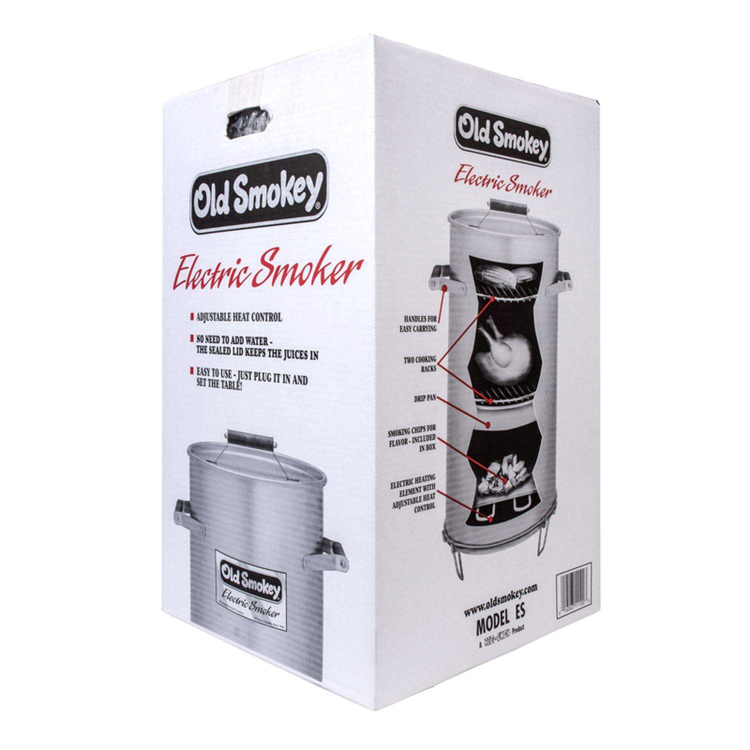 Old Smokey Products Wood Chips Bullet Smoker Silver