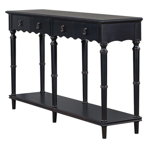 Console Table for Hallway Living Room Bedroom with 4 Drawers and 1 Shelf