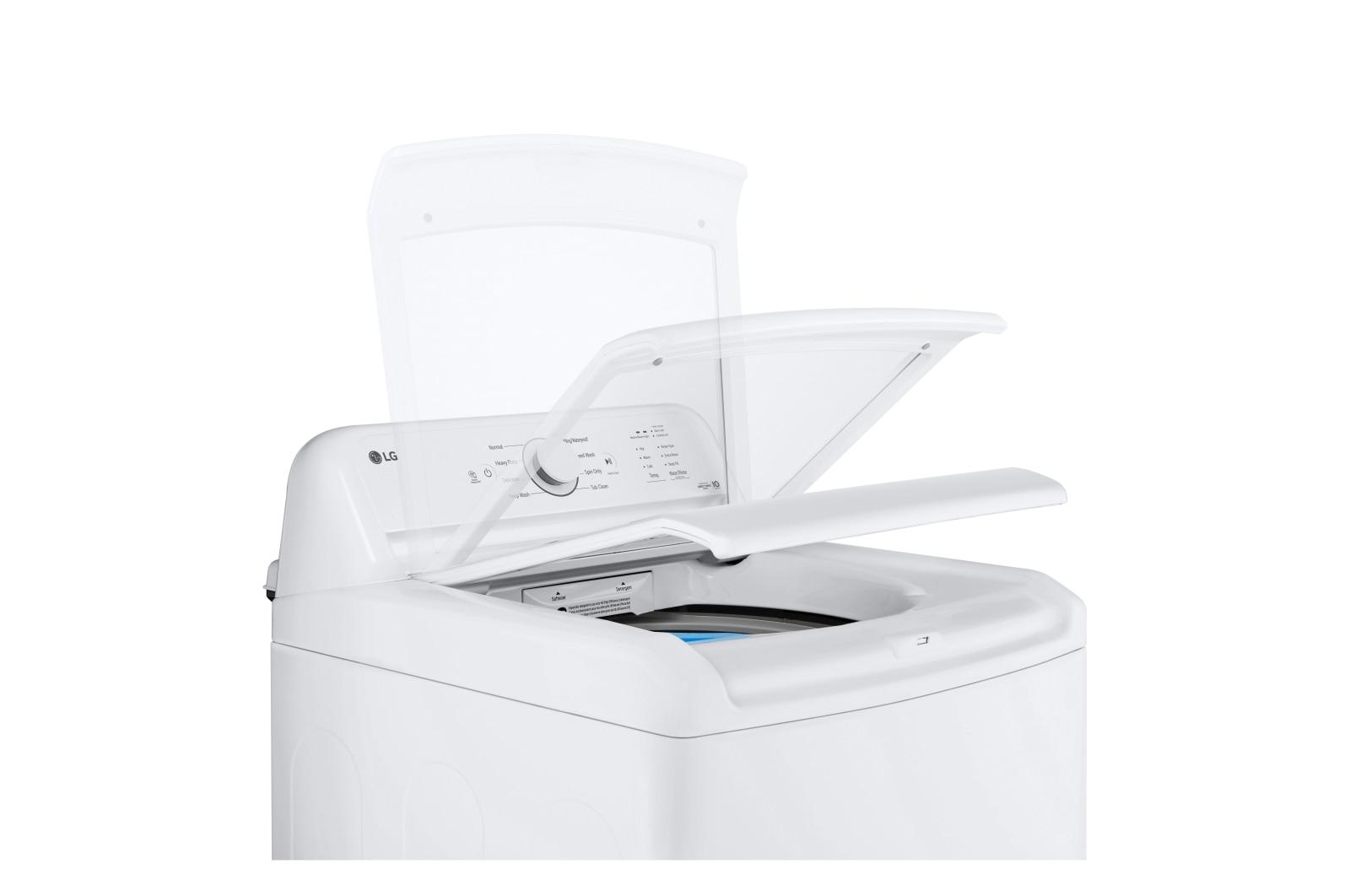 Lg WT6105CW 4.1 Cu. Ft. Capacity Top Load Washer With Agitator And Slamproof Glass Lid