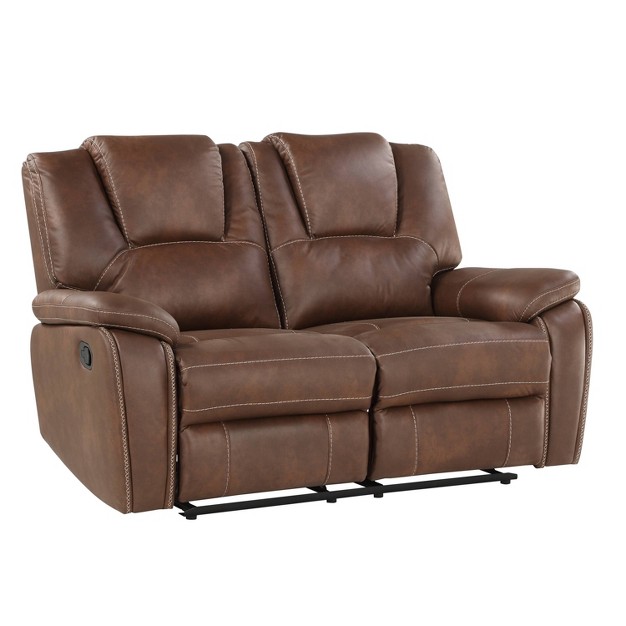 Katrine Manual Reclining Loveseat Brown Steve Silver Co