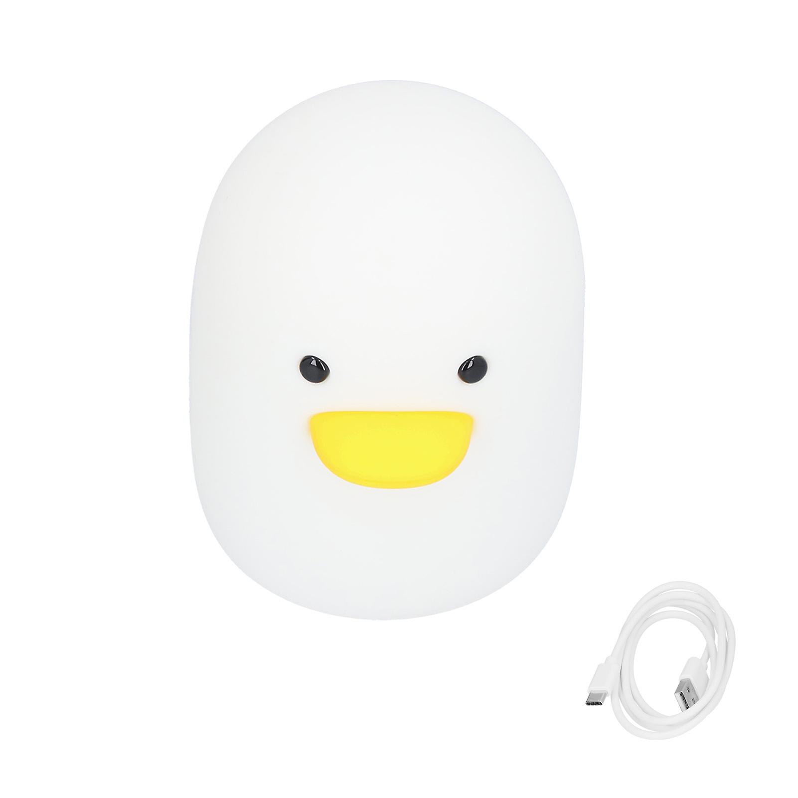 Night Light Cute Duck Shape Silicone USB Timing Night Lamp for Home Bedside Living Room