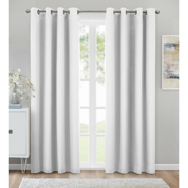 Blackout Kona Curtain Panel White Thermaplus