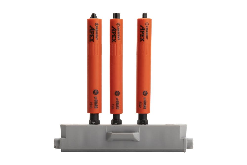 3 Pc u-GUARD™ Covered Power Impact Bit Set