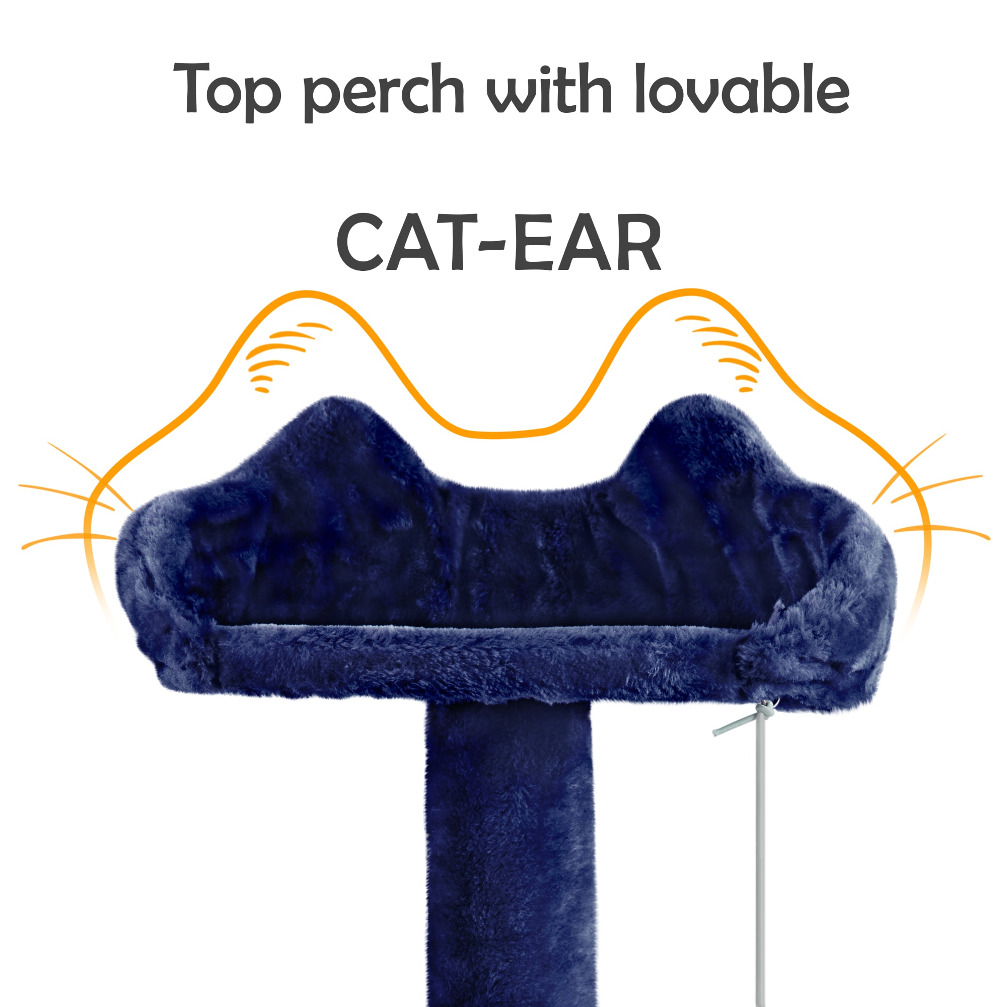 Topeakmart Navy Blue Plush Cat Tree for Kittens， 55